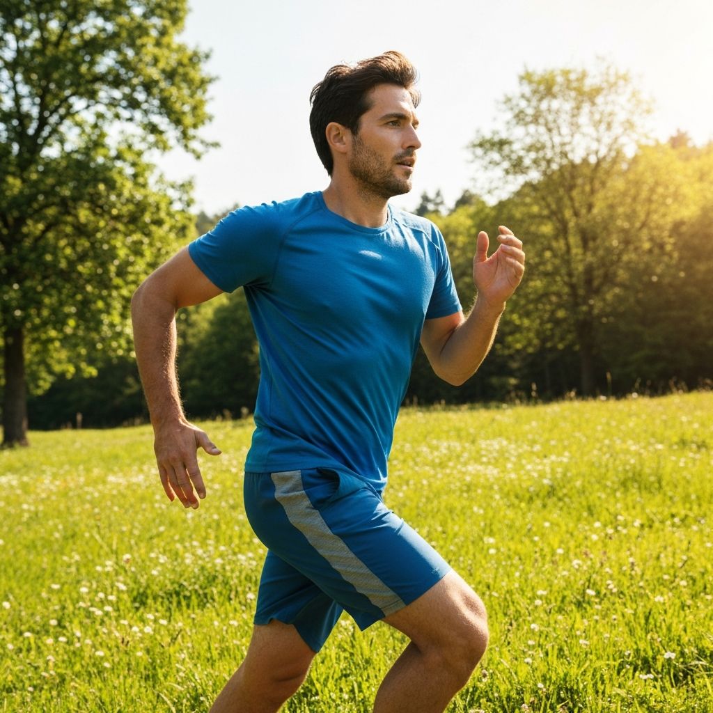 Man with healthy energy and vitality